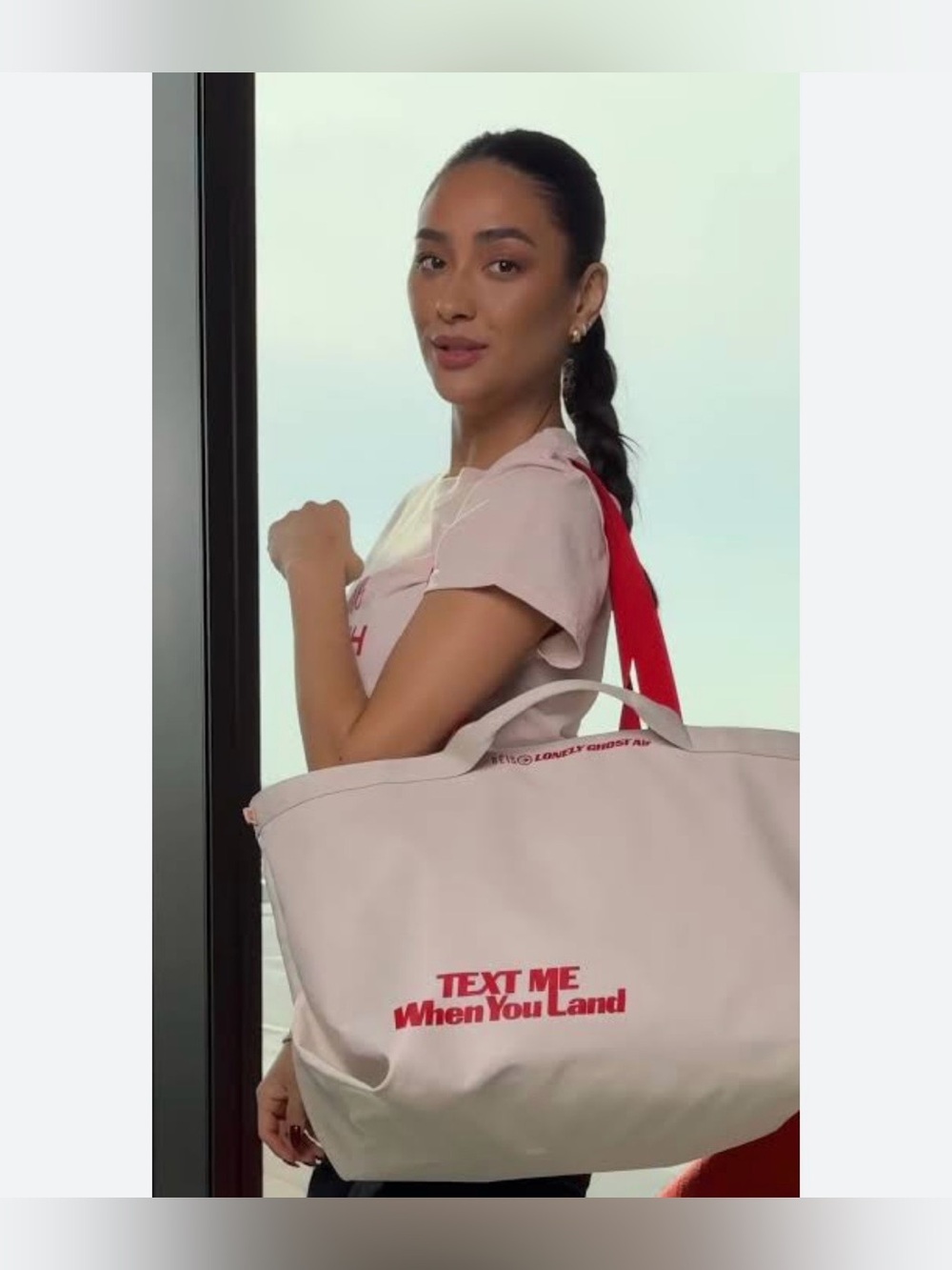 BEIS X Lonely Ghost (Limited Edition) « text me when you land” tote